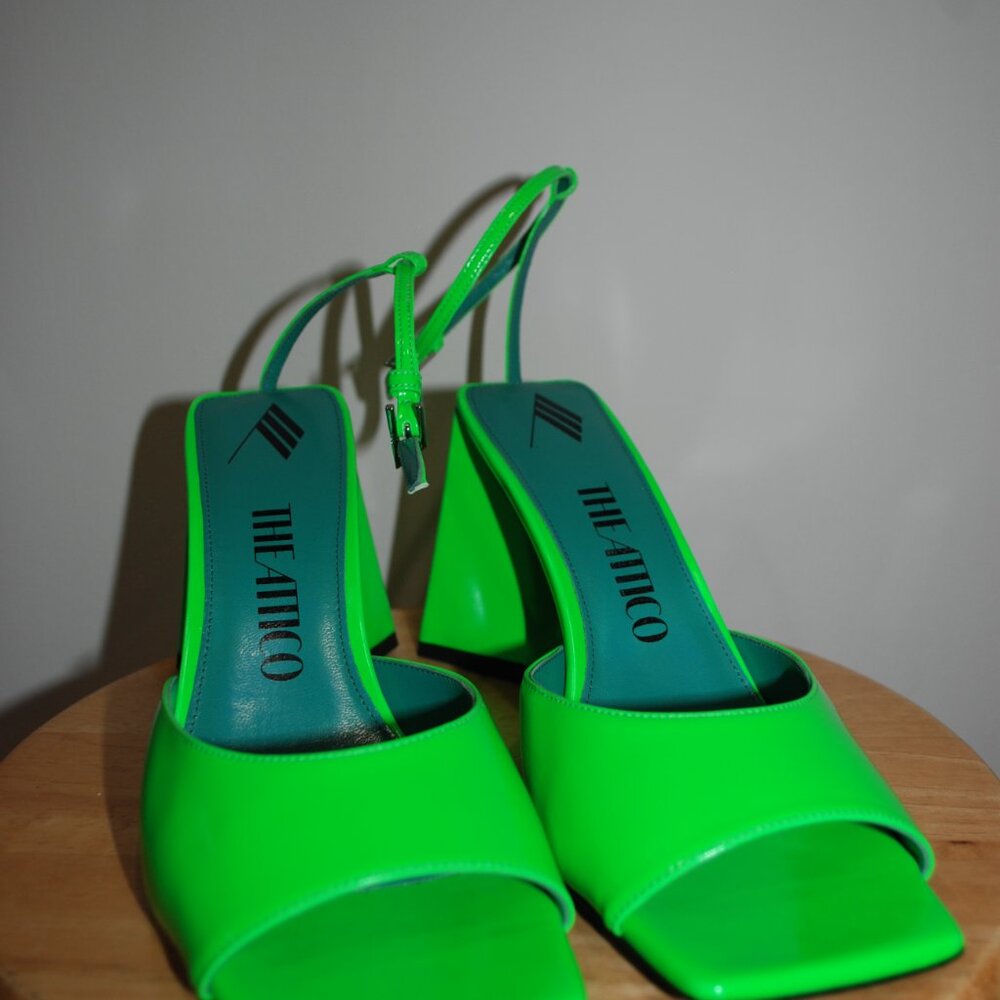 The Attico Piper Sandal 85mm | Fluorescent Emerald l IT39.5 / US9.5 - Picture 7 of 7